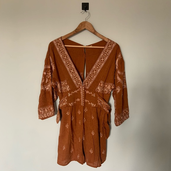 Free People Pants - Free People Embroidered Romper